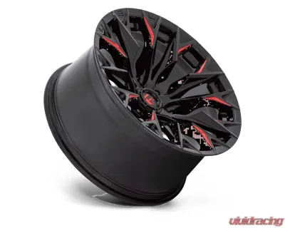 FUEL D823 Flame Wheel 20x10 8x170 -18mm Gloss Black Milled w/Candy Red - D82320001747