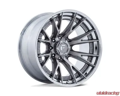 FUEL Off-Road Wheels FC402 Catalyst Wheel 22x12 8x170 -44 Platinum With Chrome Lip - FC402AP22128744N