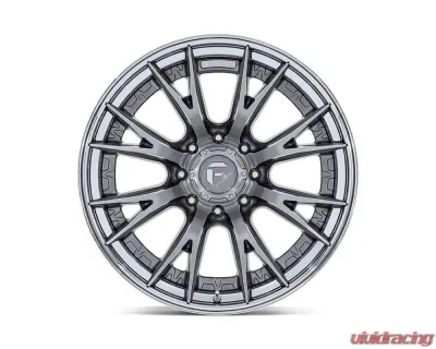 FUEL Off-Road Wheels FC402 Catalyst Wheel 22x10 8x170 -18 Platinum With Chrome Lip - FC402AP22108718N