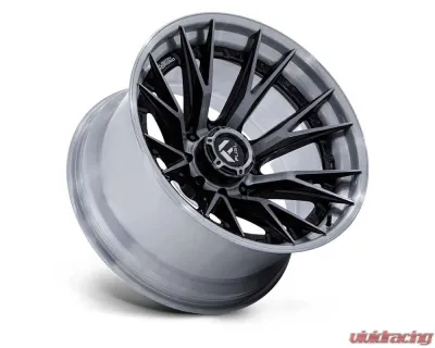 FUEL Off-Road Wheels FC402 Catalyst Wheel 22x12 8x170 -44mm Gloss Black With Brushed Gray Tint Face & Lip - FC402BT22128744N