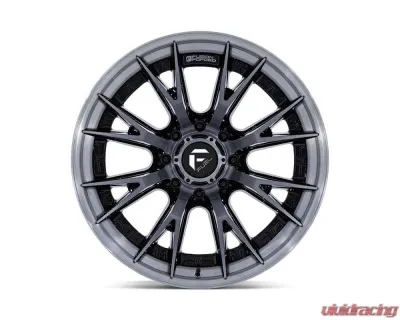 FUEL Off-Road Wheels FC402 Catalyst Wheel 22x12 8x170 -44mm Gloss Black With Brushed Gray Tint Face & Lip - FC402BT22128744N