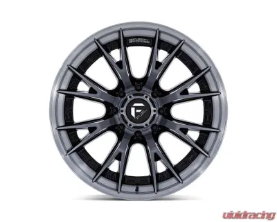 FUEL Off-Road Wheels FC402 Catalyst Wheel 24x12 8x180 -44mm Gloss Black With Brushed Gray Tint Face & Lip - FC402BT24128844N
