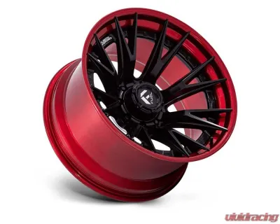 FUEL Off-Road Wheels FC402 Catalyst Wheel 22x12 8x170 -44 Matte Black With Candy Red Lip - FC402MQ22128744N