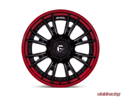 FUEL Off-Road Wheels FC402 Catalyst Wheel 22x12 8x170 -44 Matte Black With Candy Red Lip - FC402MQ22128744N