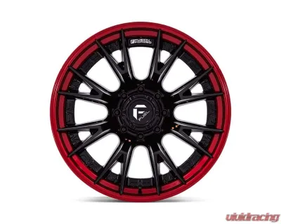 FUEL Off-Road Wheels FC402 Catalyst Wheel 22x10 8x170 -18 Matte Black With Candy Red Lip - FC402MQ22108718N