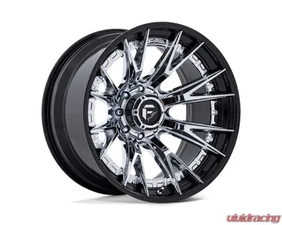 FUEL Off-Road Wheels FC402 Catalyst Wheel 22x12 8x180 -44mm Chrome With Gloss Black Lip - FC402PB22128844N