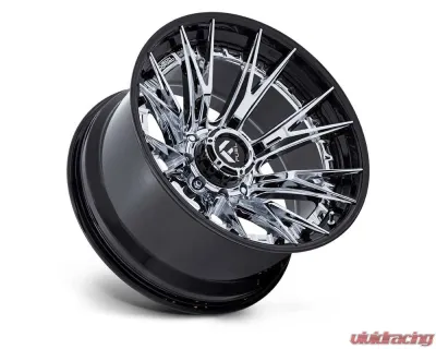 FUEL Off-Road Wheels FC402 Catalyst Wheel 22x12 8x180 -44mm Chrome With Gloss Black Lip - FC402PB22128844N