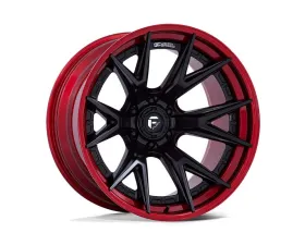 FUEL Off-Road Wheels FC402 Catalyst Wheel 20x9 8x165.1 1 Matte Black With Candy Red Lip