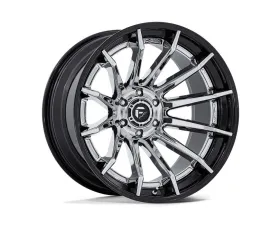 FUEL Off-Road Wheels FC403 Burn Wheel 20x9 5x127 1mm Chrome With Gloss Black Lip