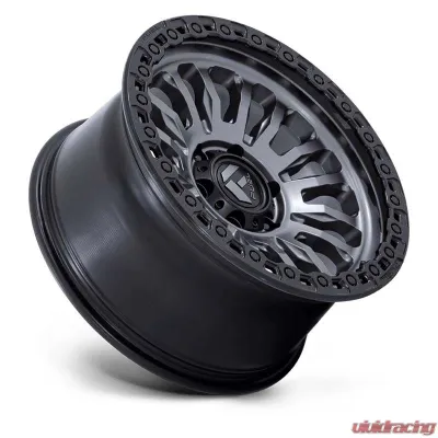 FUEL FC857 Rincon Wheel 17x9 5x127 | 5x5 -12mm Matte Gunmetal w/ Black Lip - FC857AB17905012N