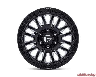 FUEL FC857 Rincon Wheel 17x9 6x139.7 -12mm Gloss Black Milled - FC857BE17906812N