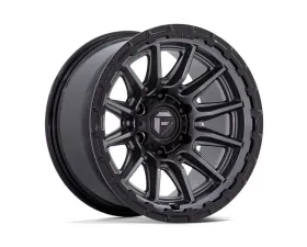 Fuel FC866 Piston 17x8.5 6x5.5 25mm Matte Gunmetal w/Gloss Black Lip