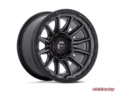 Fuel FC866 Piston 17x8.5 6x5.5 25mm Matte Gunmetal w/Gloss Black Lip - FC866AB17856825