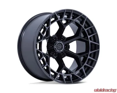 Fuel FC873 Charger 17x9 5x127 1mm Gloss Black Brushed Face Dark Tint - FC873BT17905001