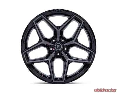 FUEL Off-Road Flux Wheel 20x10 5x127 | 5x5 -18mm Gloss Black Brushed Face w/ Gray Tint - FC854BT20105018N