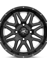 MSA Offroad M26 Vibe Wheel 14x7 4x4x156 +0mm Milled Gloss Black                                     - M26-04756M - Image 3