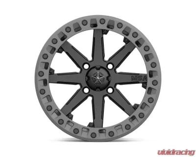 MSA Offroad M31 LOK2 Wheel 16x7 4x4x156 +0mm Satin Black Matte Gray Ring - M31-06756