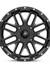 MSA Offroad M35 Bandit Wheel 22x7 4x4x156 +0mm Gloss Black Milled                                     - M35-022756M - Image 3