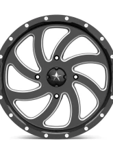 MSA Offroad M36 Switch Wheel 20x7 4x4x156 +0mm Gloss Black Milled                                     - M36-020756M - Image 3