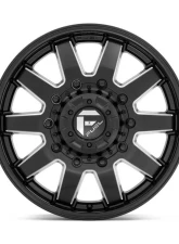 FUEL D538 Maverick Dualie Front Black & Milled 1-Piece Cast Wheel 22x8.25 8x210 104.8mm                                     - D538228293 - Image 3