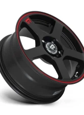 Motegi MR116 Wheel 17x7 5x5x100/5x114.3 +40mm Matte Black Red Racing Stripe                                     - MR11677031740 - Image 2