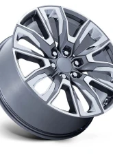 OE Creations PR225 Wheel 24x10 6x139.7 31mm Gloss Gunmetal Machined With Chrome Accents                                     - PR225AP24106131 - Image 2