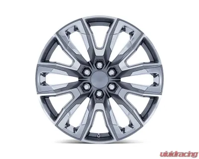 OE Creations PR225 Wheel 24x10 6x139.7 31mm Gloss Gunmetal Machined With Chrome Accents - PR225AP24106131