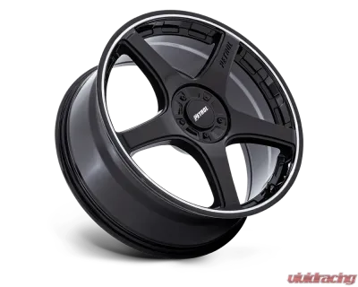 Petrol PE003 P2E Wheel 17x8 5x100/5x120 35mm Gloss Black w/Machined Lip - PE003BD17805L35