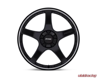 Petrol PE003 P2E Wheel 17x8 5x100/5x120 35mm Gloss Black w/Machined Lip - PE003BD17805L35