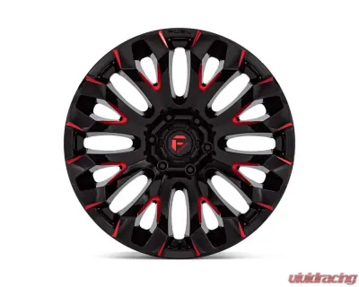 FUEL D829 Quake Wheel 18x9 5x4.5 1mm Gloss Black Milled Red Tint - D82918906550