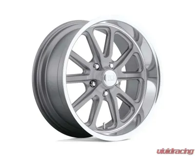 US Mag 1PC U111 Rambler 18x7 5x120.65 1mm Textured Gray w/Diamond Cut Lip - U11118706140