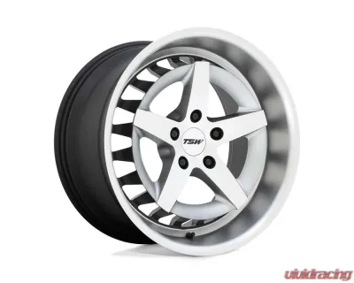 TSW Wheels Degner Wheel 18x10 5x112 25 Matte Titanium With Machined Face - 1810DNR255112S66