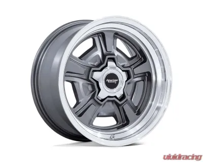 American Racing Vintage VN517 Marauder Wheel 20x8.5 5x139.7 6mm Anthracite w/Diamond Cut Lip - VN517AD20858506