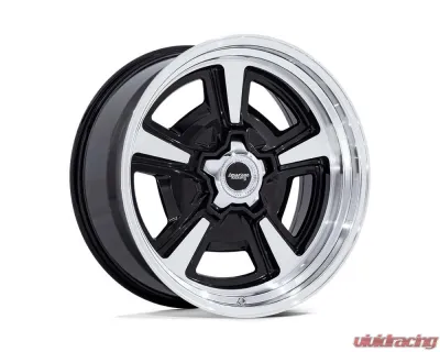 American Racing Vintage VN517 Marauder Wheel 18x9 5x120.65 6mm Gloss Black Machined w/Diamond Cut Lip - VN517BD18903406