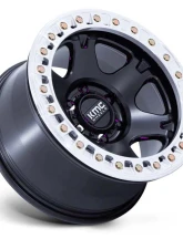 KMC Wheels KM238 VI Beadlock Wheel 17x9 0x0 -12mm Satin Black w/Machined Ring                                     - KM238MD17900M12N - Image 2
