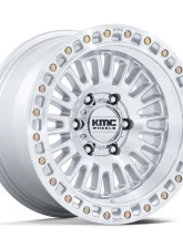 KMC Wheels KM554 Aztec Wheel 17x8.5 5x127 0mm Gloss Silver w/Machined Face                                     - KM554SD17855000 - Image 3