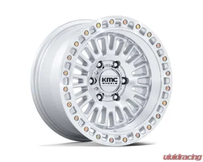 KMC Wheels KM554 Aztec Wheel 17x8.5 5x127 0mm Gloss Silver w/Machined Face - KM554SD17855000