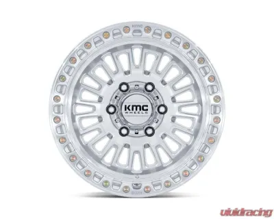 KMC Wheels KM554 Aztec Wheel 17x8.5 5x127 0mm Gloss Silver w/Machined Face - KM554SD17855000