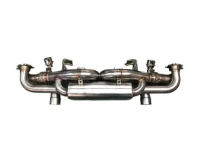 IPE SS Rear Valvetronic System w/Polished Silver Tips Porsche 718 Spyder RS | 718 Cayman GT4 RS 2022-2025