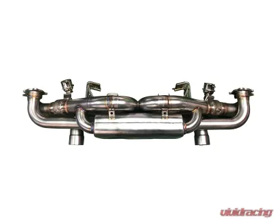 IPE Titanium Rear Valvetronic System w/Polished Silver Tips Porsche 718 Spyder RS | 718 Cayman GT4 RS 2022-2025 - 0P18GR-TNVNM0-4