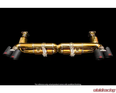 IPE Titanium Valvetronic Muffler w/SS Catted Downpipe + Polished Silver Tips & Remote Porsche 911 Turbo 991.1 | 991.2 2013-2019 - 0P991T-TAVN0S-2