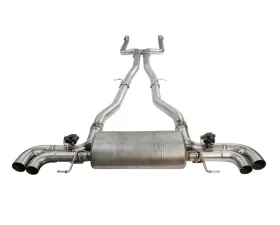 IPE SS Cat Back System OPF Version w/Dual Side Dual Out Tips Chrome Silver Tips BMW M850i 2020-2025