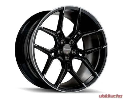 Giovanna Haleb Wheel 20x9 5x120 35mm Gloss Black Machined Tips - 2090B35GOHALMT