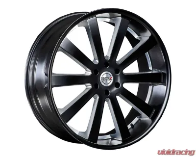 Heavy Hitters HH10 Wheel 24x10 6x139.7 30 Satin Black w/CNC Machined Accents - HH10-2410XX30MAP