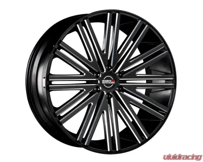 Heavy Hitters HH12 Wheel 26x10 15 Satin Black w/CNC Machined Accents - HH12-2610Z15LAP