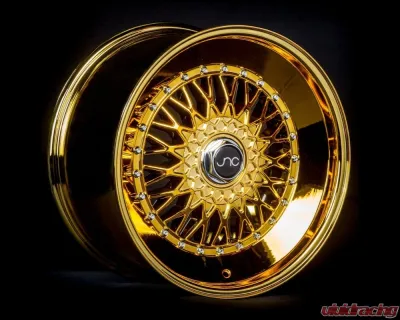 JNC JNC004S Wheel 17x8.5 4x100|4x114.3 15mm Gold Chrome - 30281710796