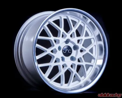 JNC JNC016 Wheel 18x9.5 5x114.3 25mm White w/ Machined Lip - 18515288390