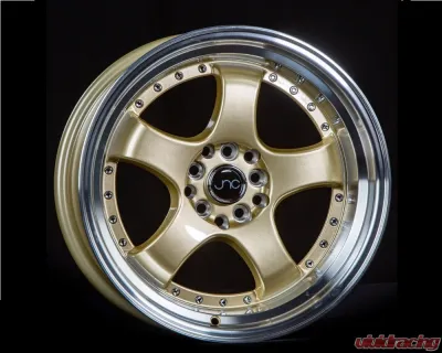 JNC JNC017 Wheel 17x9 5x100|5x114.3 20mm Gold w/ Machined Lip - 18515296646