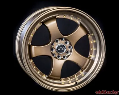 JNC JNC017 Wheel 18x9.5 5x100|5x114.3 25mm Matte Bronze w/ Gold Rivets - 30427649164