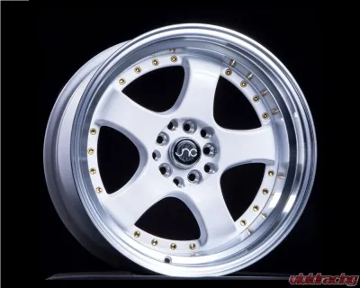 JNC JNC017 Wheel 18x8.5 5x100|5x114.3 25mm White w/ Machined Lip - 30427631692